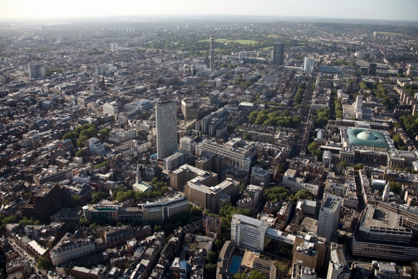 Aerial view of London